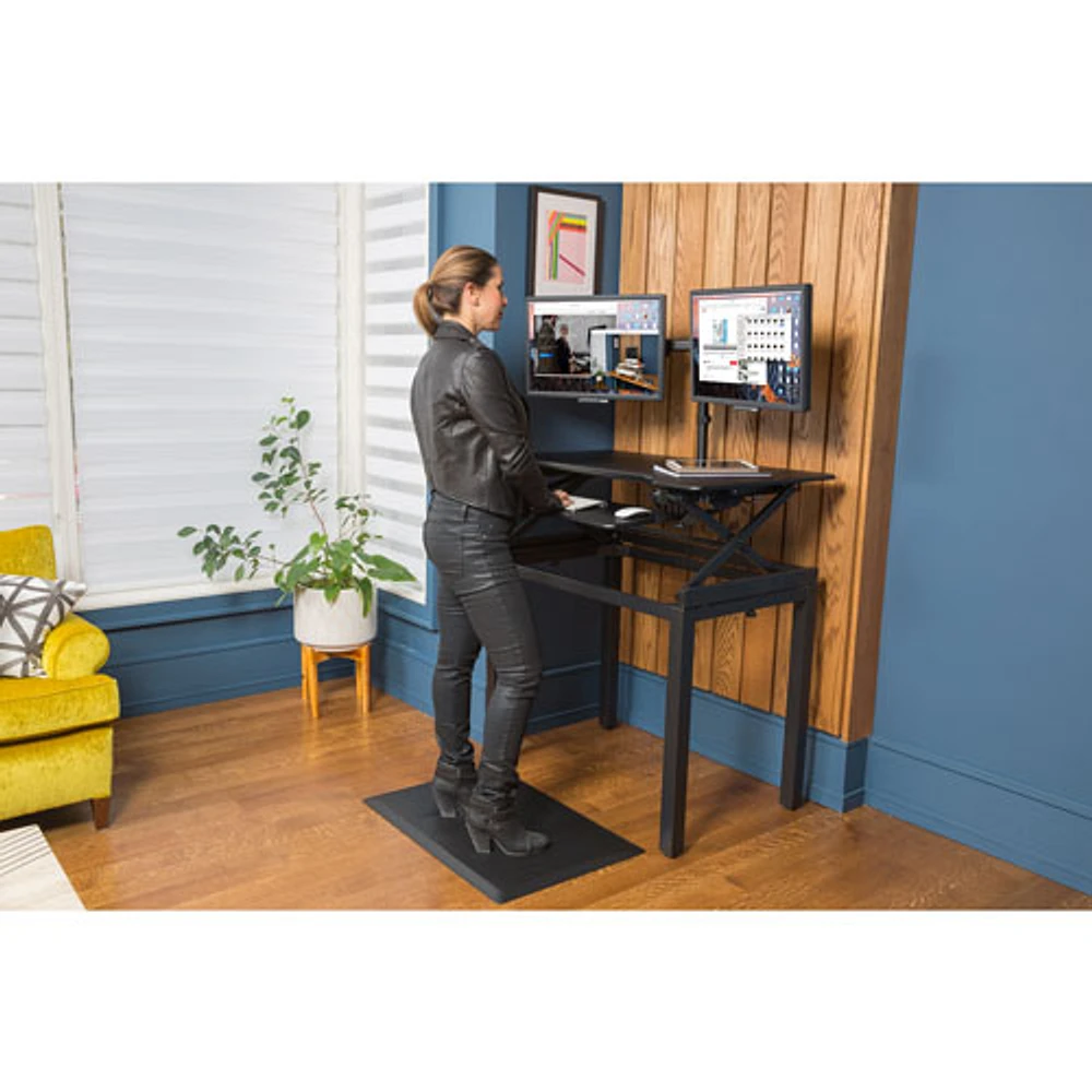 Rocelco Desk Riser Floor Stand - Black