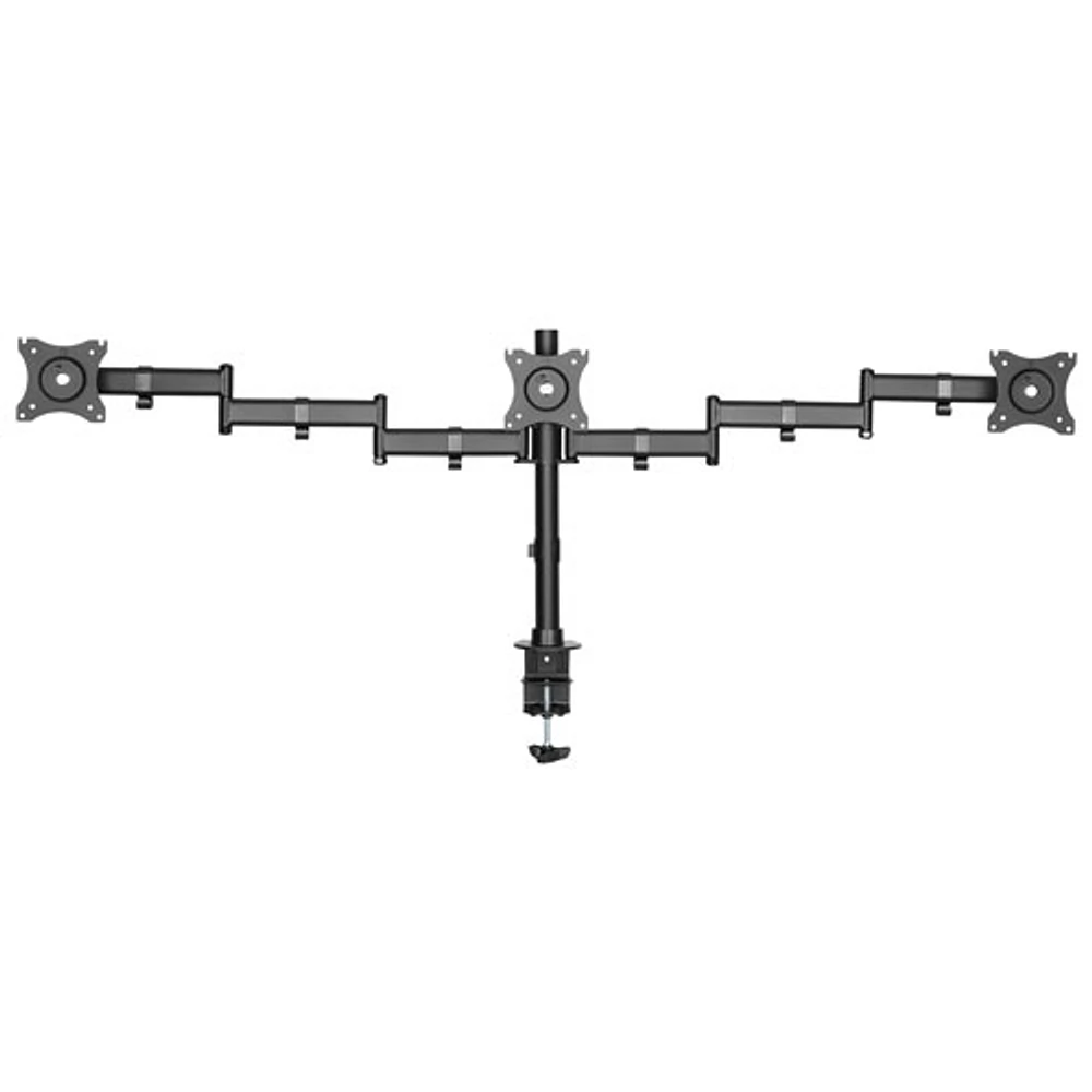 Rocelco DM3 Triple Monitor Desk Mount - Black