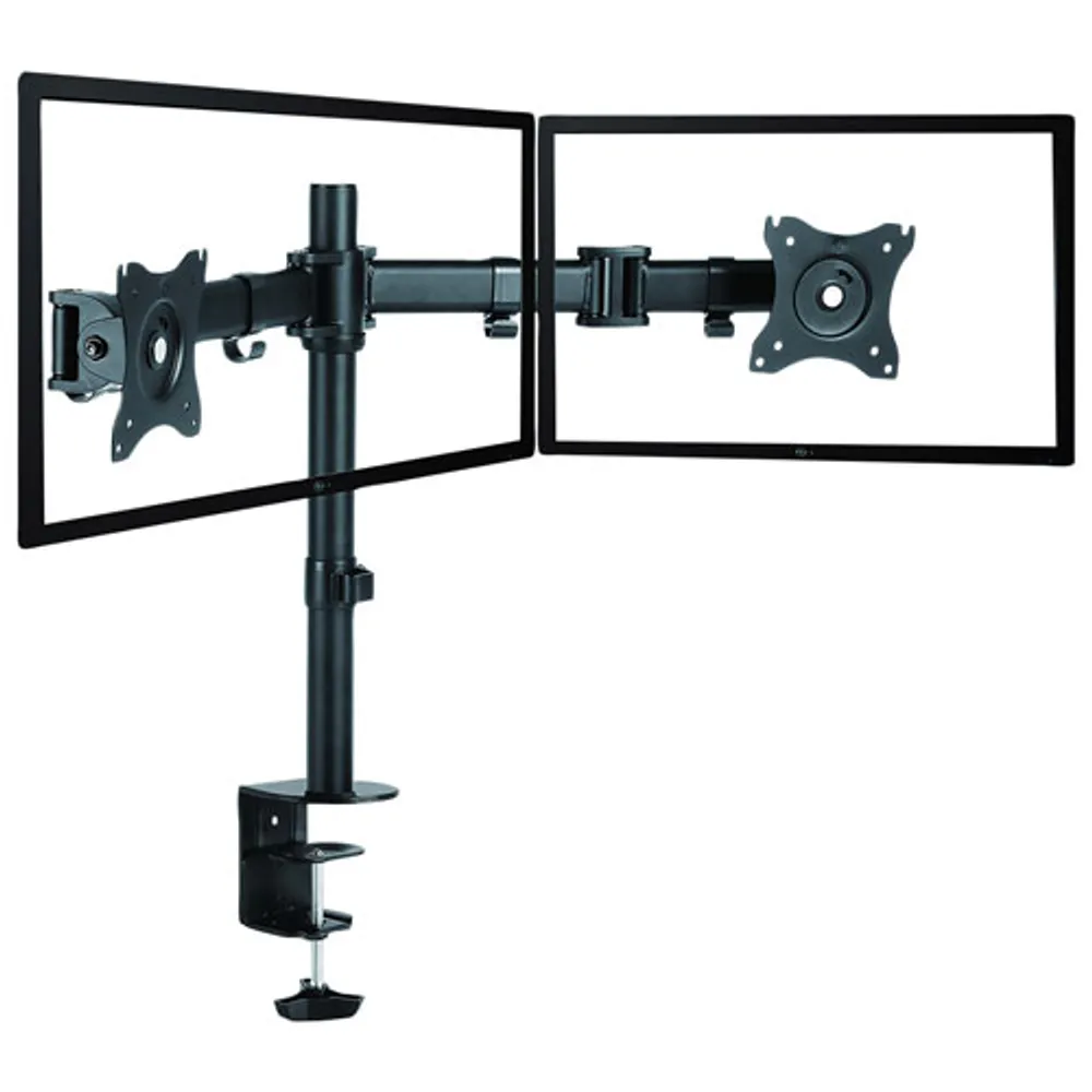 Rocelco DM2 Dual Monitor Desk Mount - Black