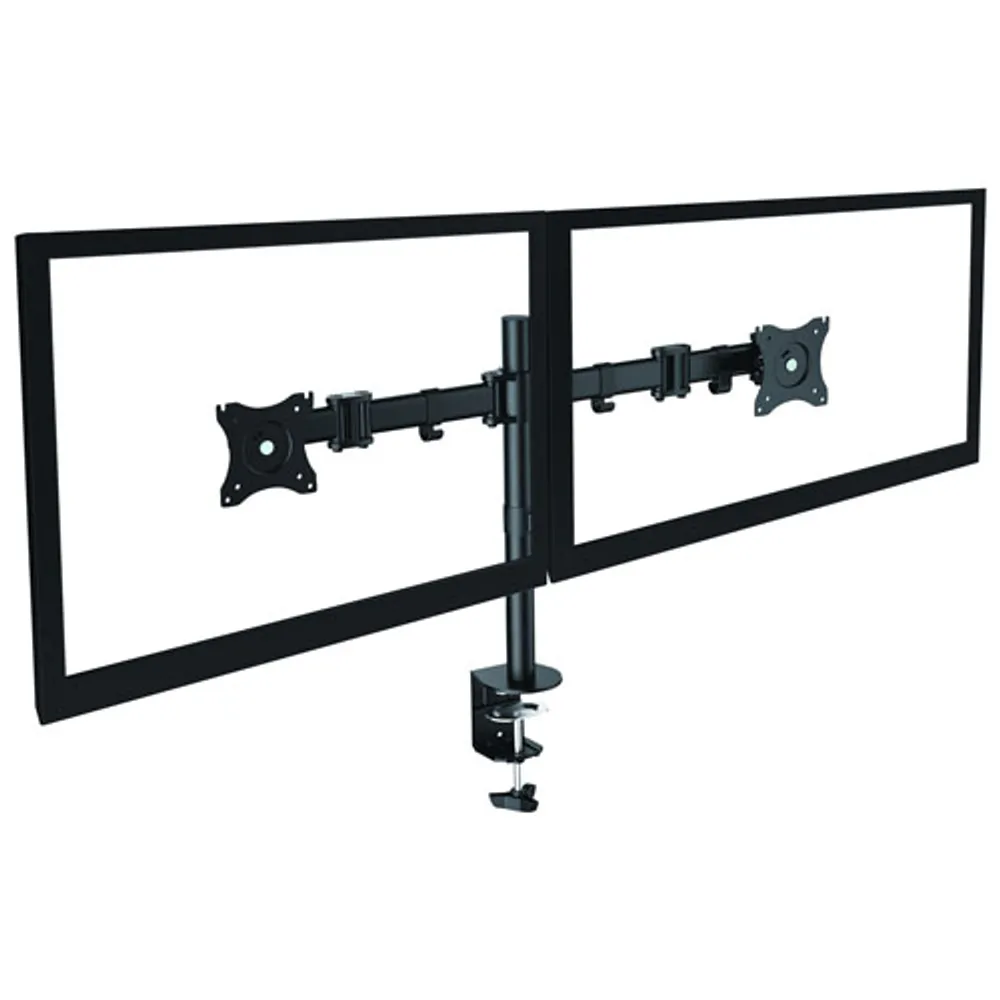 Rocelco DM2 Dual Monitor Desk Mount - Black