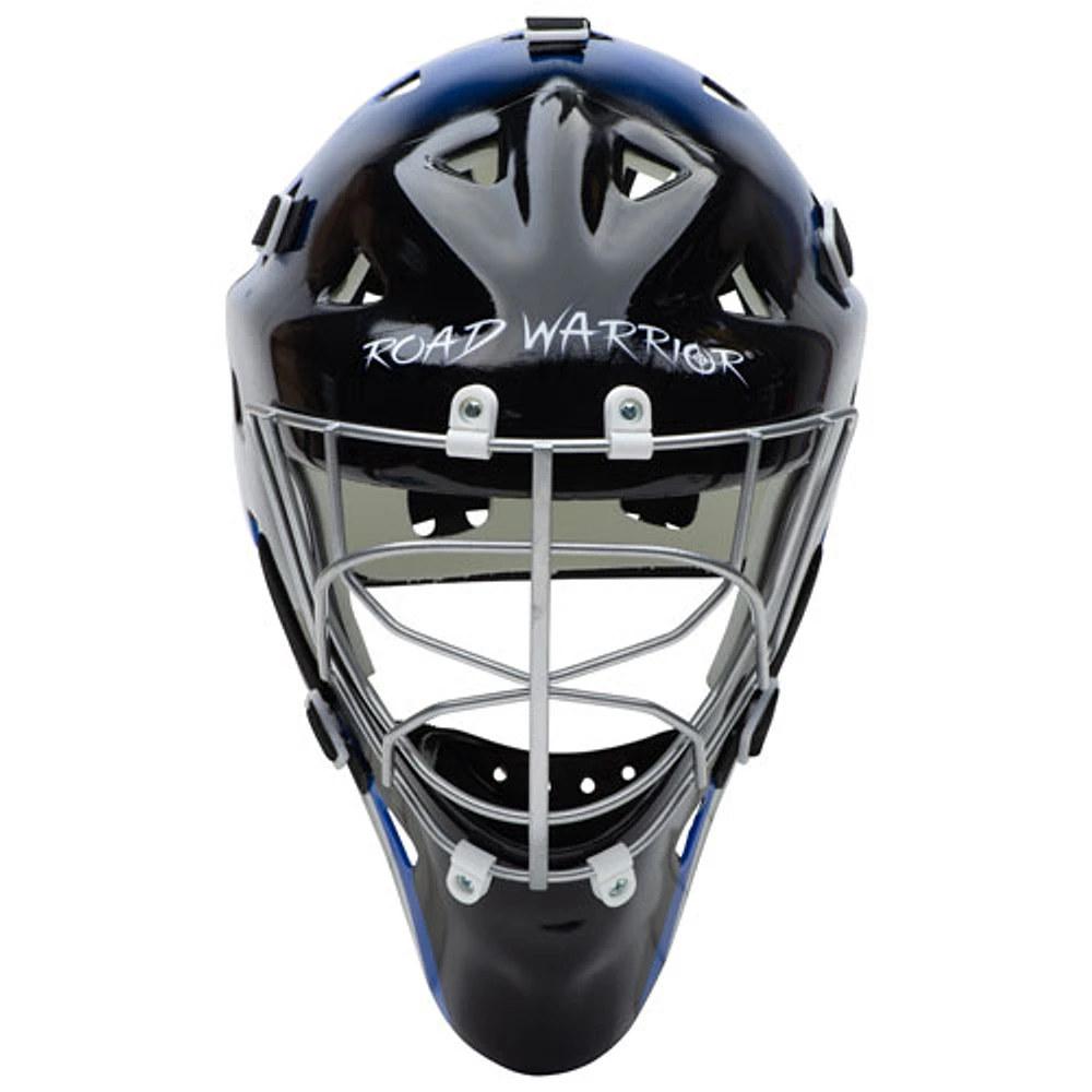 Masque de gardien de but pour adulte Pro Style Cobalt de Road Warrior pour hockey de rue