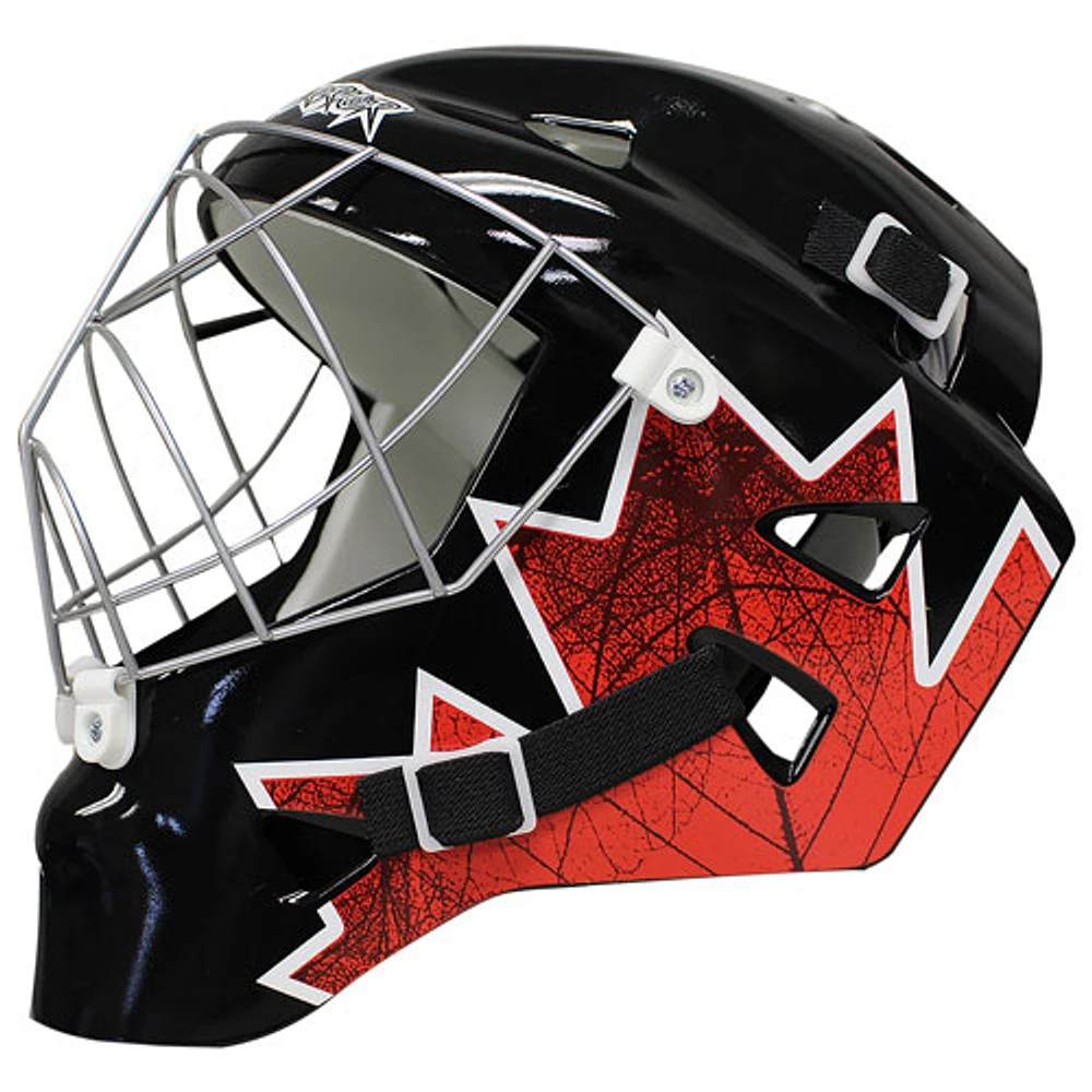 Masque de gardien de but pour enfant Pro Style Canada de Road Warrior pour hockey de rue