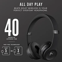 Beats by Dr. Dre Solo3 Icon On-Ear Sound Isolating Bluetooth Headphones - Matte Black