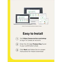 Norton 360 Standard (PC/Mac) - 1 Device - 10GB Cloud Backip - 1-Year Subscription - Digital Download