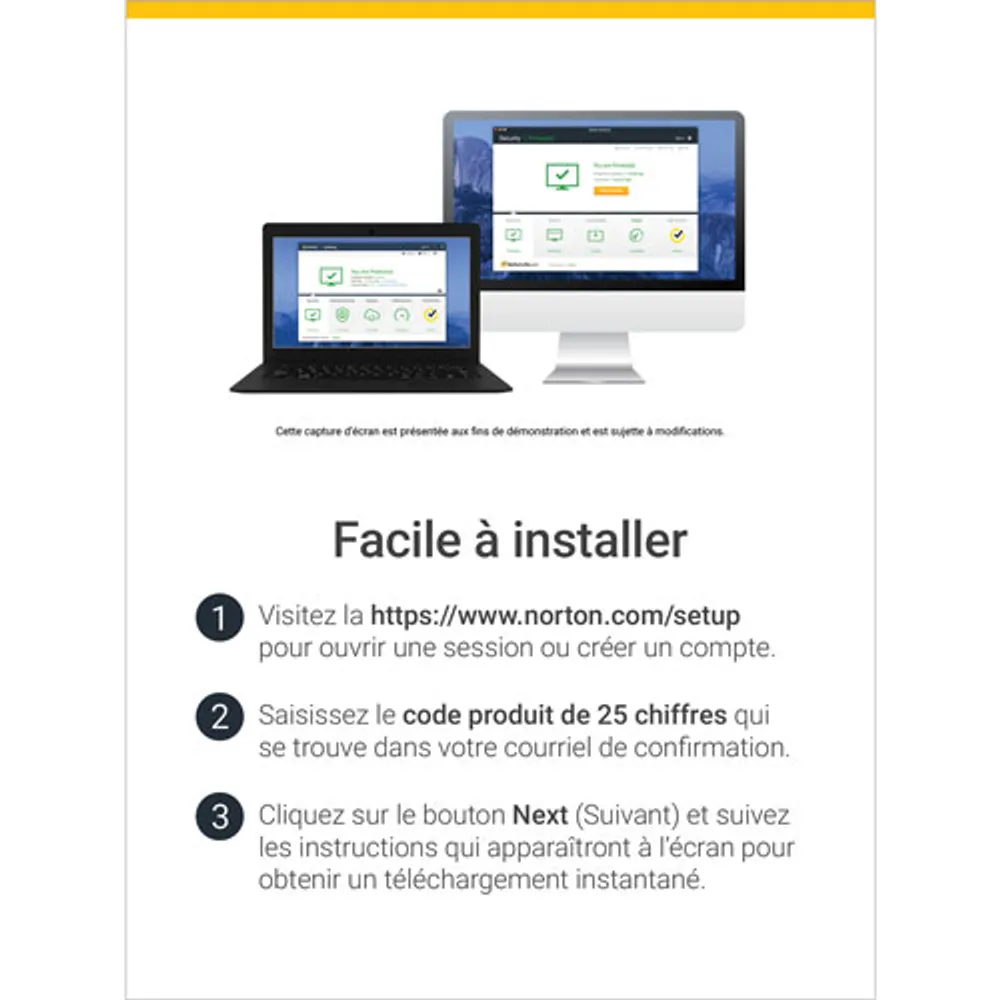 Norton AntiVirus Plus (PC/Mac) - 1 appareil - Sauvegarde infonuagique de 2 Go - Abonnement de 1 an - Téléchargement numérique