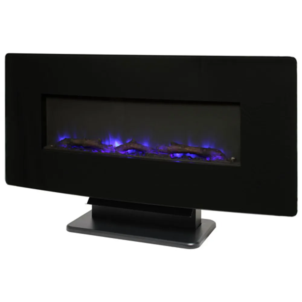 Muskoka 36" Curved Electric Wall-Mounted Fireplace - 4777 BTU - Black