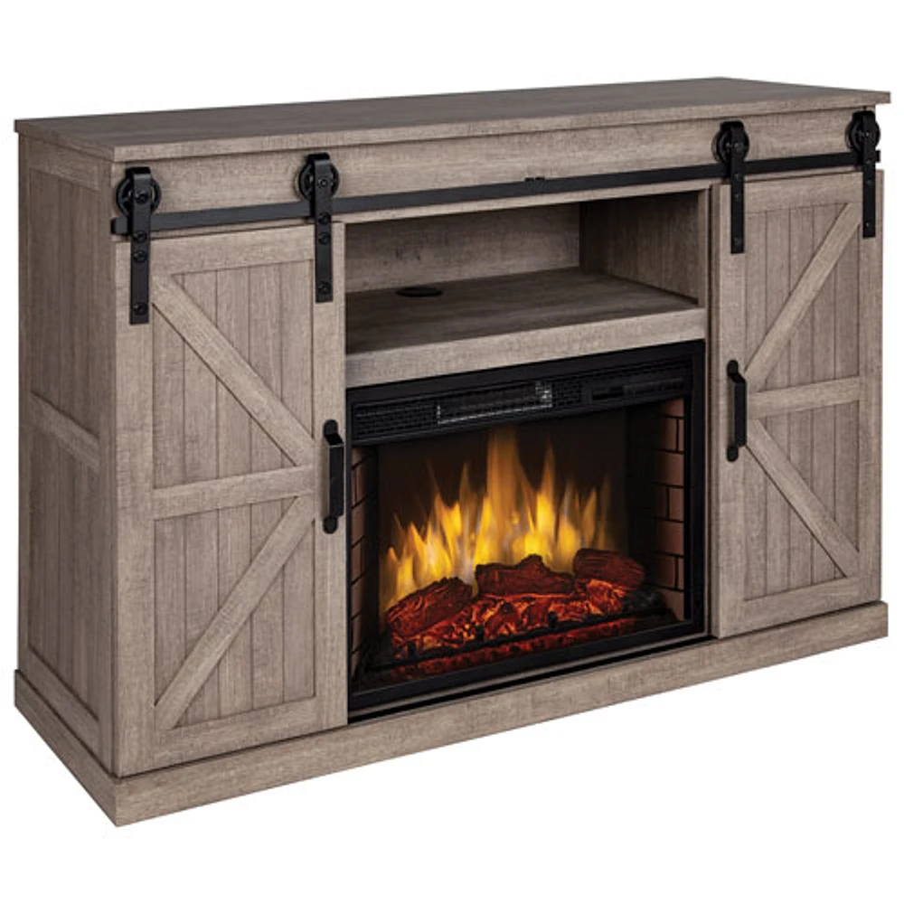 Muskoka Columbia 48" Fireplace TV Stand - Barnboard Grey