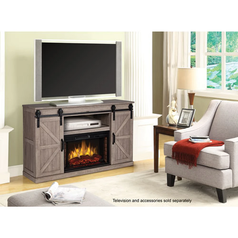 Muskoka Columbia 48" Fireplace TV Stand - Barnboard Grey