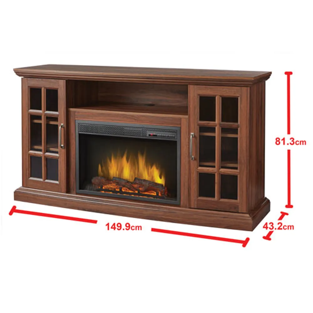 Muskoka Brookfield 59" Fireplace TV Stand - Burnished Walnut