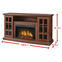 Muskoka Brookfield 59" Fireplace TV Stand - Burnished Walnut