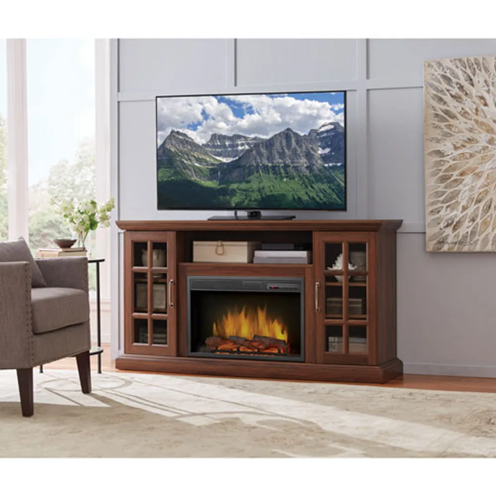 Muskoka Brookfield 59" Fireplace TV Stand - Burnished Walnut