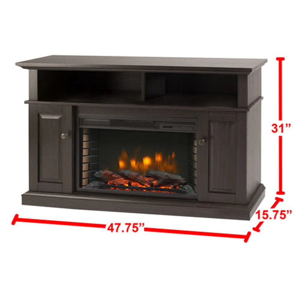 Muskoka Delaney 48" Fireplace TV Stand - Rustic Brown