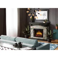 Muskoka Sable Mills 42" Electric Fireplace - 4777 BTU - Grey Faux