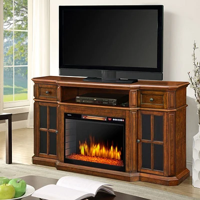 Muskoka Sinclair 60" Fireplace TV Stand - Aged Cherry