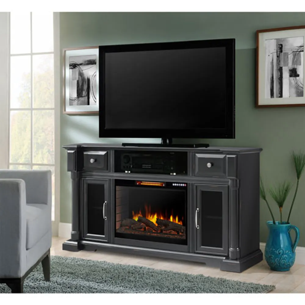 Muskoka Vermont 60" Fireplace TV Stand - Aged Black