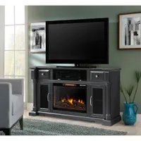 Muskoka Vermont 60" Fireplace TV Stand - Aged Black