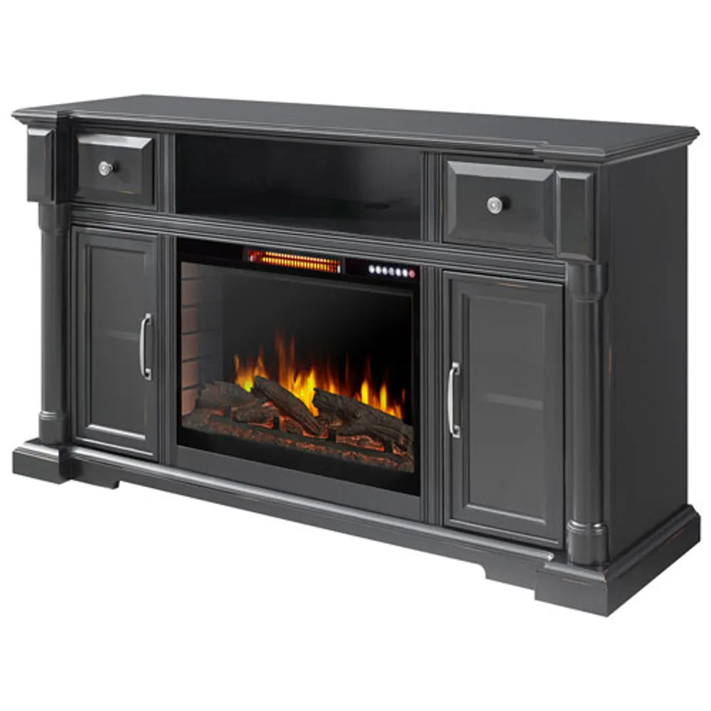 Muskoka Vermont 60" Fireplace TV Stand - Aged Black