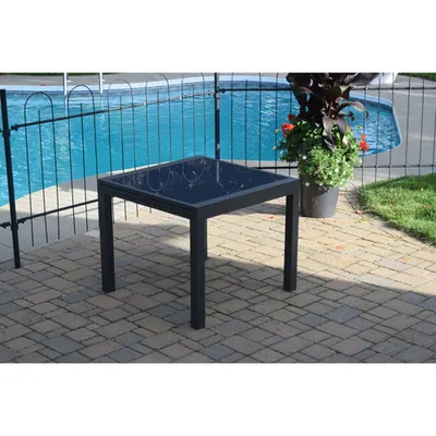 Bayview Traditional 6-Seating Rectangular Extension Patio Dining Table - Black