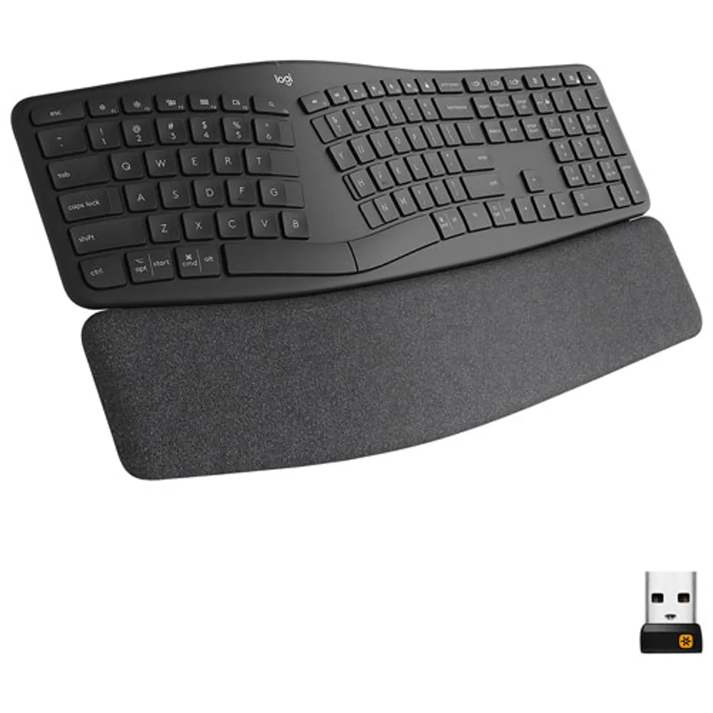 Logitech ERGO K860 Bluetooth Ergonomic Keyboard with Integrated Palm-rest