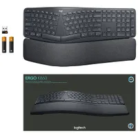 Logitech ERGO K860 Bluetooth Ergonomic Keyboard with Integrated Palm-rest