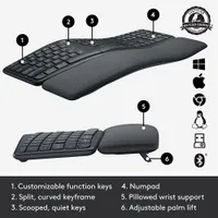 Logitech ERGO K860 Bluetooth Ergonomic Keyboard