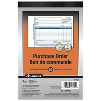 Livret de bons de commande d'Adams - 50 feuilles