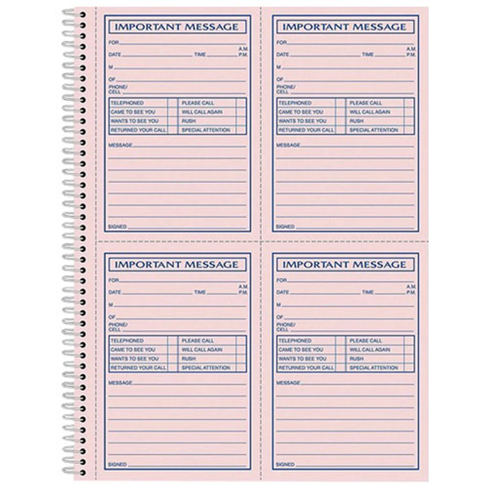 Adams Carbonless Important Message Pad - 200 Sheets