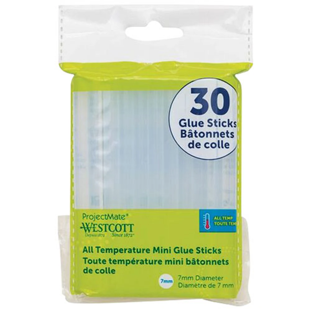 Bâtonnets de colle toute température de Westcott - Paquet de 30