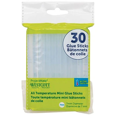 Westcott All Temperature Mini Glue Sticks - 30 Pack