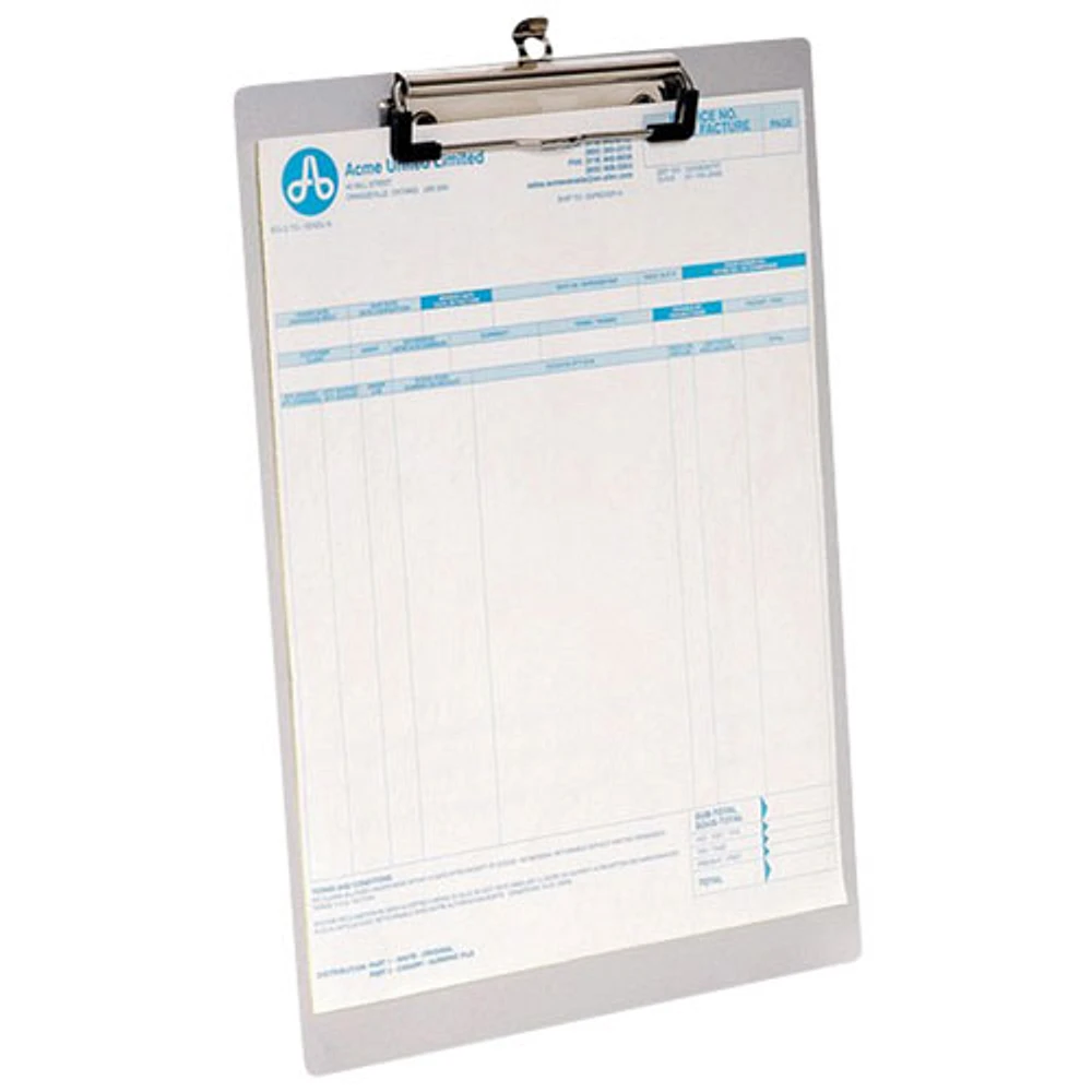 Westcott Letter Size Aluminum Clipboard - Aluminum/Silver