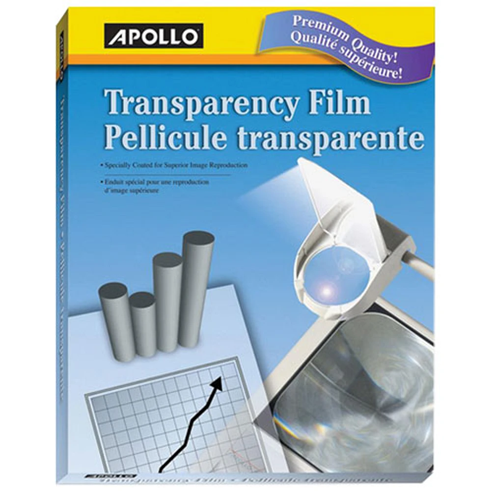 Pellicule transparente d'Apollo (09209) - Paquet de 50 - Transparent