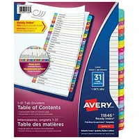 Avery Ready Index Customizable Table of Contents Dividers (11846)