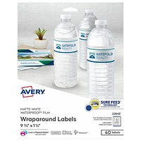 Avery Durable Waterproof Wraparound Labels (22845) - 40 Pack