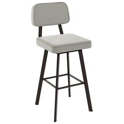 Clarkson Contemporary Counter Height Barstool - Pale Grey/Dark Brown