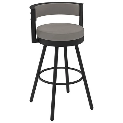 Tabouret de bar moderne à hauteur de bar Eller - Gris taupe/Noir