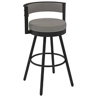 Tabouret de bar moderne à hauteur de bar Eller - Gris taupe/Noir