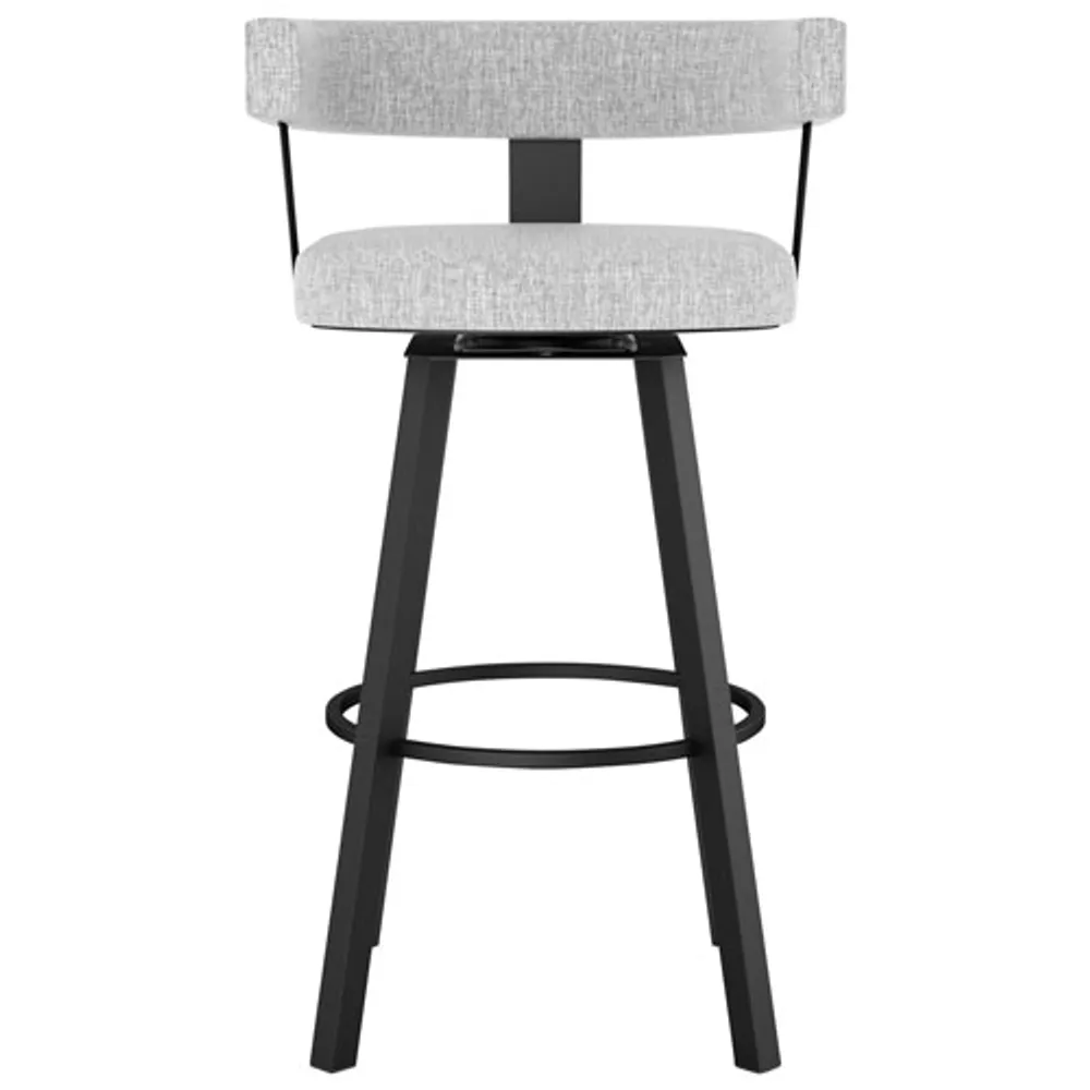 Parker Contemporary Counter Height Barstool - Soft Grey White/Black