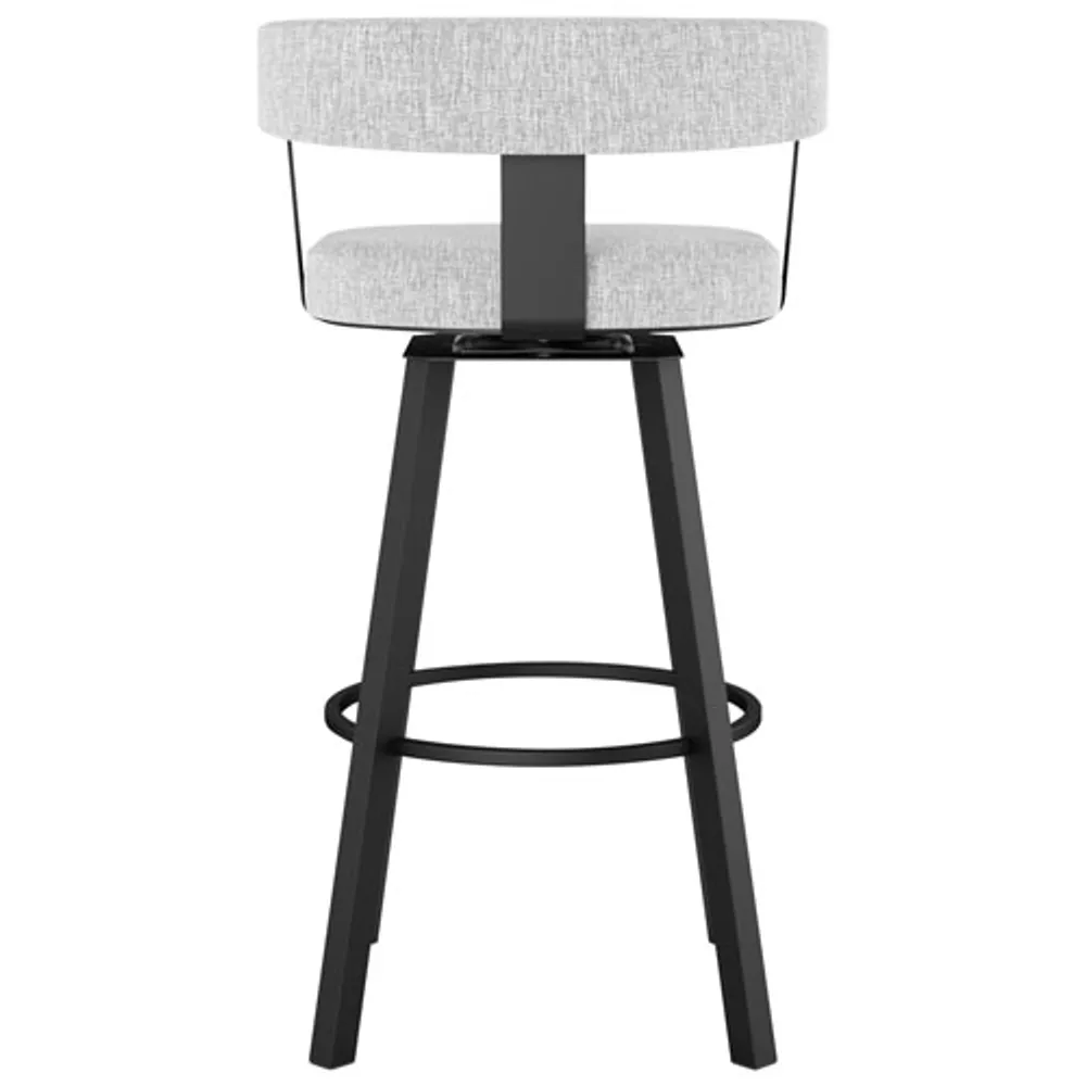 Parker Contemporary Counter Height Barstool - Soft Grey White/Black