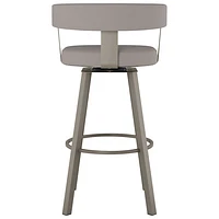 Parker Contemporary Bar Height Barstool - Taupe Grey/Grey