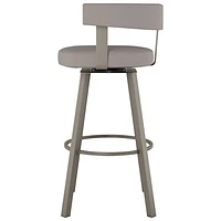 Parker Contemporary Bar Height Barstool - Taupe Grey/Grey