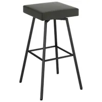 Robin Contemporary Bar Height Barstool - Grey/Black