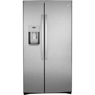 GE 36" 25.1 Cu. Ft. Side-By-Side Refrigerator with Water & Ice Dispenser (GSS25IYNFS) - Stainless