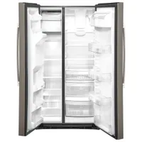 GE 36" 25.1 Cu. Ft. Side-By-Side Refrigerator with Water & Ice Dispenser (GSS25IMNES) - Slate