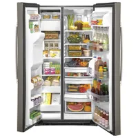 GE 36" 25.1 Cu. Ft. Side-By-Side Refrigerator with Water & Ice Dispenser (GSS25IMNES) - Slate