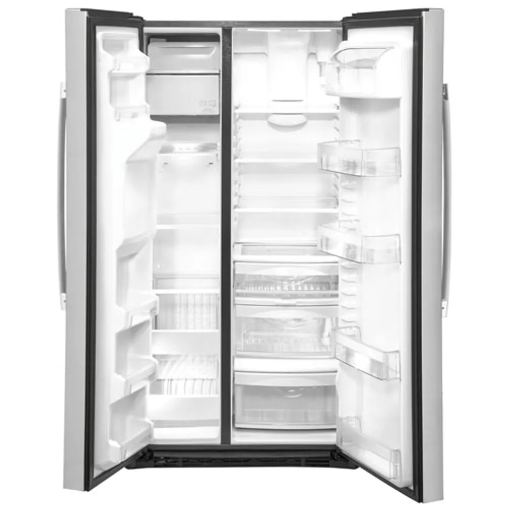 GE 36" 21.8 Cu. Ft. Side-By-Side Refrigerator with Water & Ice Dispenser (GZS22IYNFS) - Stainless