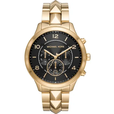 Michael Kors Runway Mercer Chronograph Quartz Black Dial Ladies Watch MK6712