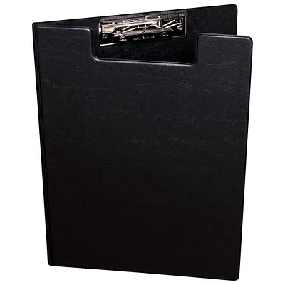 Planchette à pince avec rangement de luxe Davis - Vinyle - Noir