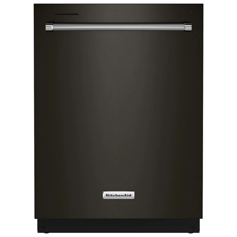 KitchenAid 24" 44dB Built-In Dishwasher with Stainless Steel Tub (KDTM404KBS) - Black Stainless