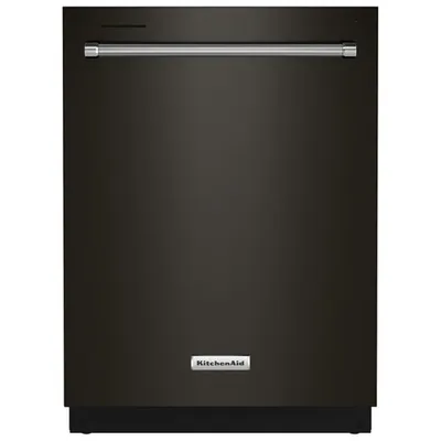 KitchenAid 24" 44dB Built-In Dishwasher with Stainless Steel Tub (KDTM404KBS) - Black Stainless