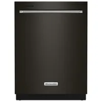 KitchenAid 24" 44dB Built-In Dishwasher with Stainless Steel Tub (KDTM404KBS) - Black Stainless